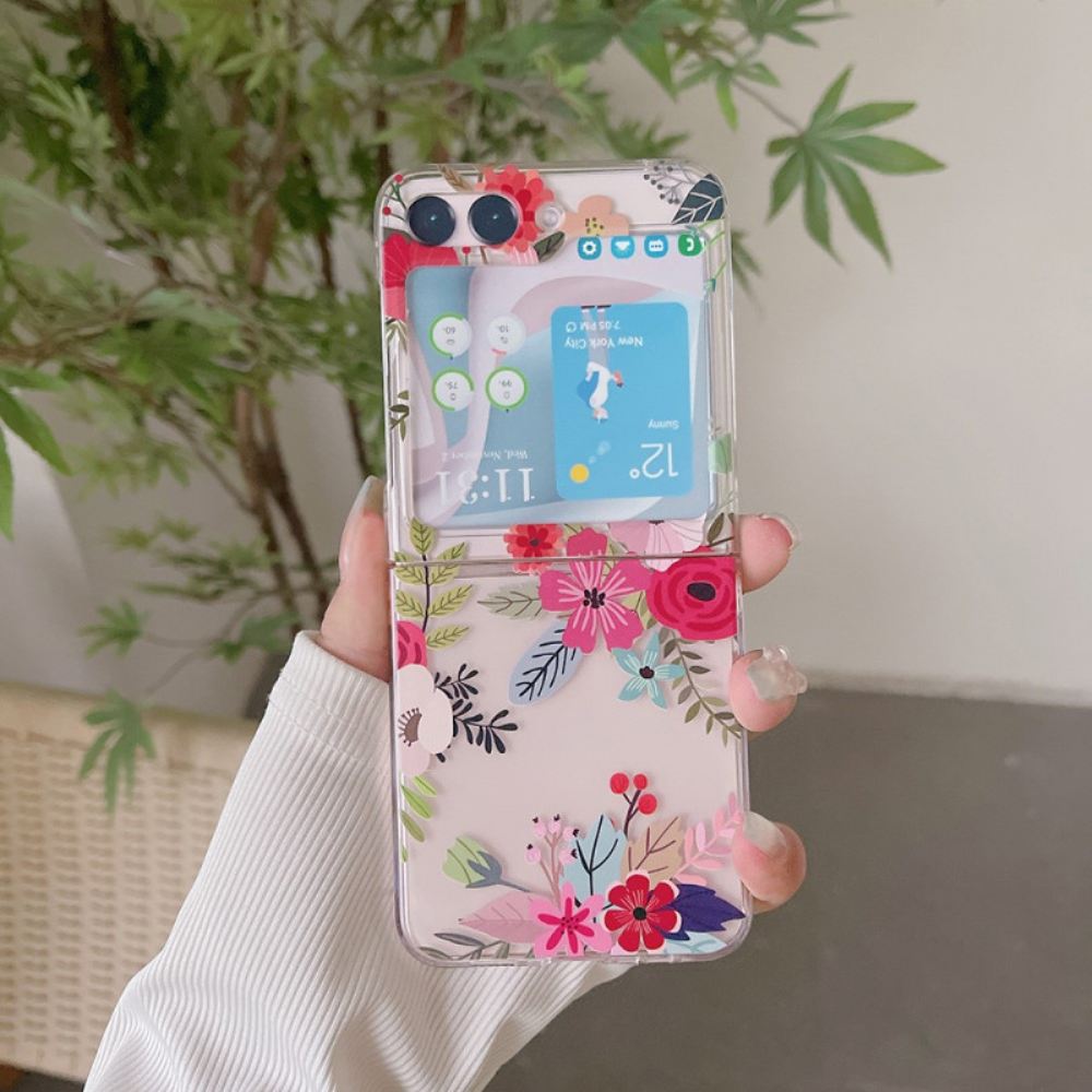 Kryt Samsung Galaxy Z Flip 5 Průhledné Květiny
