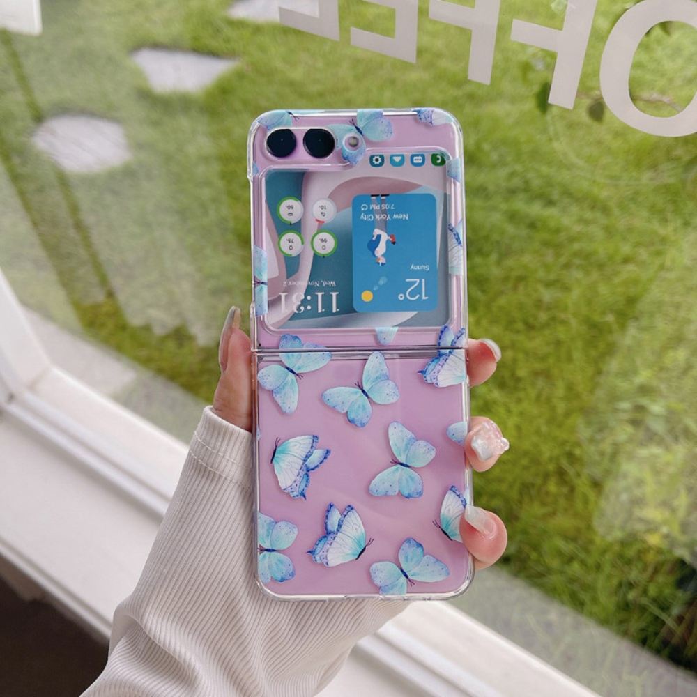 Kryt Samsung Galaxy Z Flip 5 Průhlední Motýli