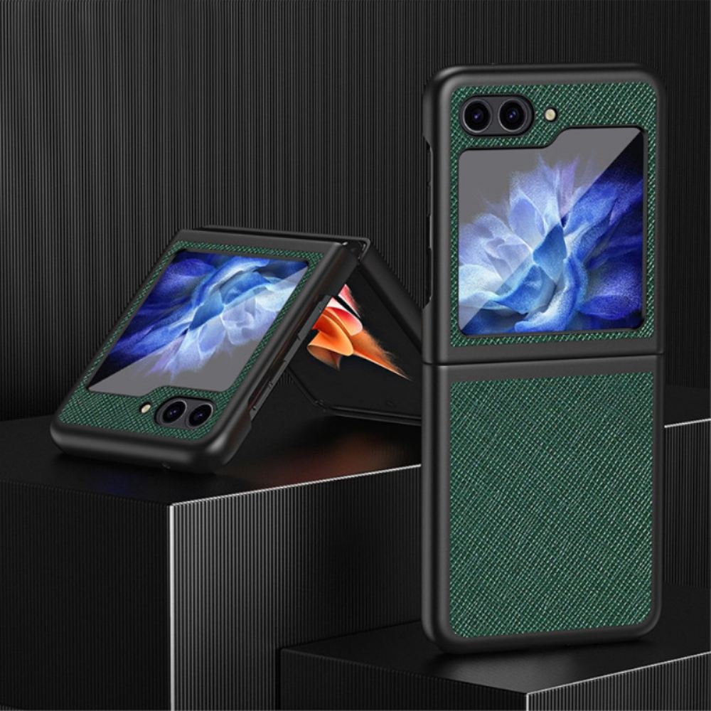 Kryt Samsung Galaxy Z Flip 5 Tkaná Umělá Kůže