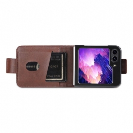 Pouzdro Na Samsung Galaxy Z Flip 5 Kožený Efekt Azns