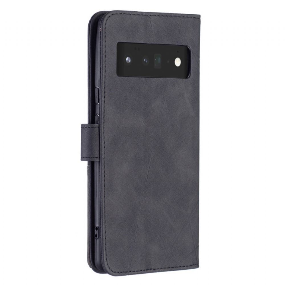 Flipové Pouzdro Na Google Pixel 6 Pro Barevné Trojúhelníky Binfen