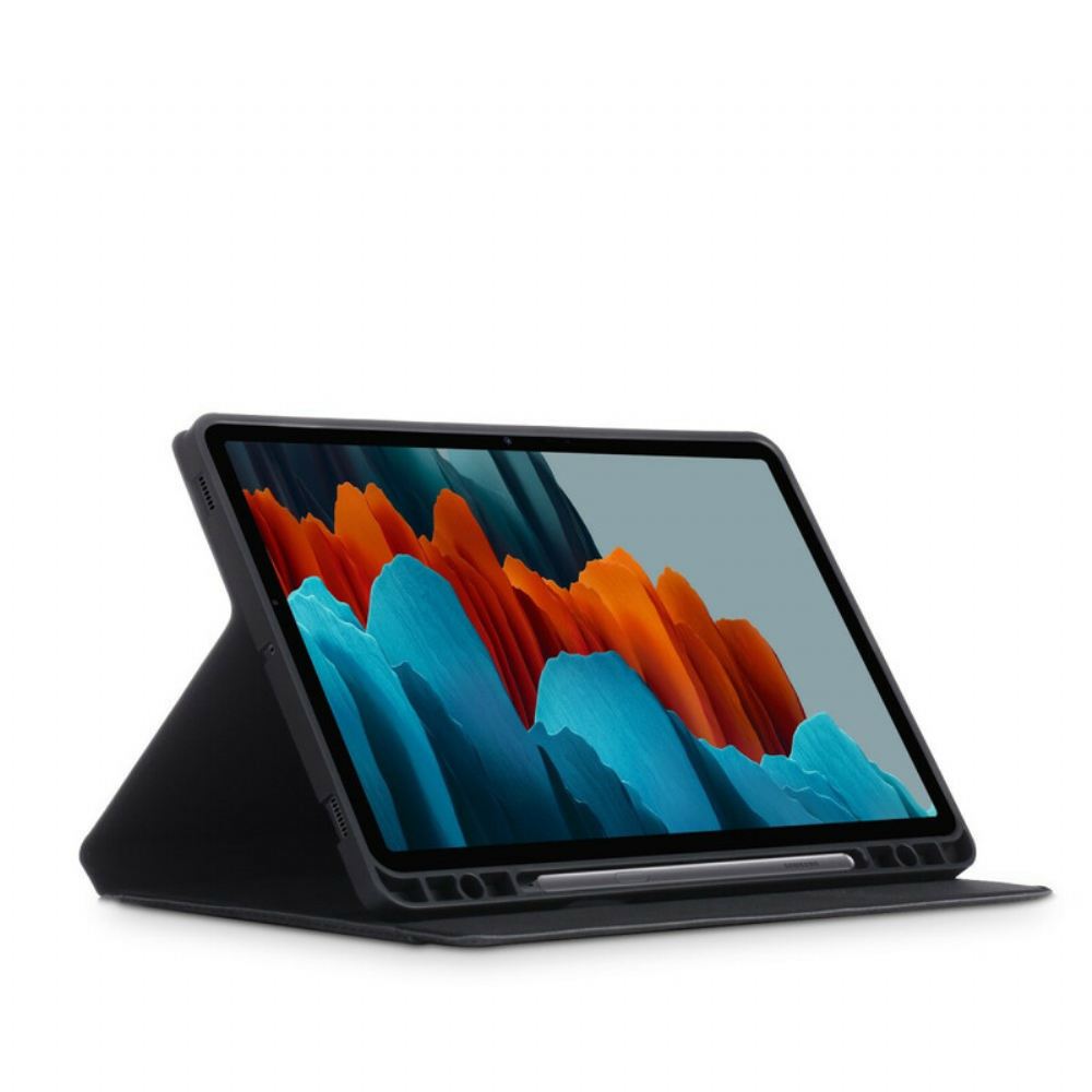 Pouzdra Na Samsung Galaxy Tab S7 Plus / Tab S8 Plus Obchodní Kožený Efekt