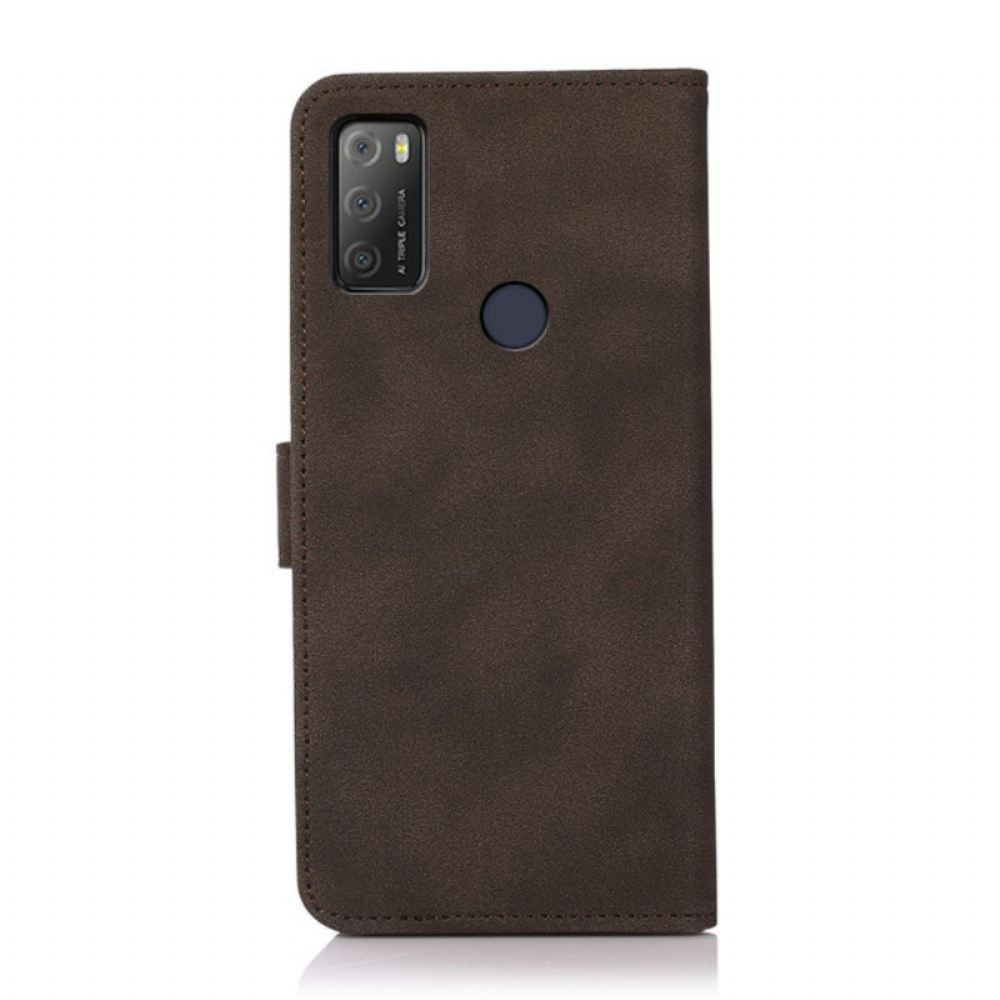 Kožené Pouzdro Na Alcatel 1S / 3L (2021) Efekt Texturované Kůže Khazneh