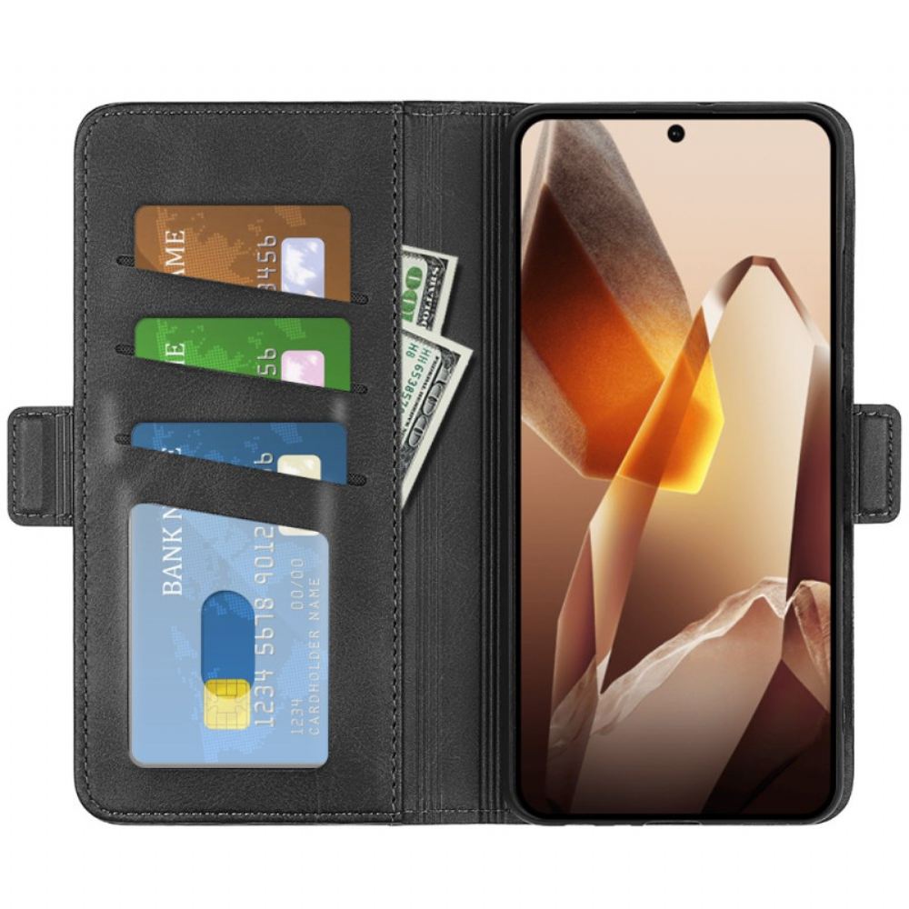 Kožený Kryt Na Oneplus 13 Dvojitá Spona