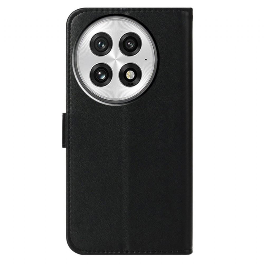 Kožený Kryt Na Oneplus 13 Jednobarevné