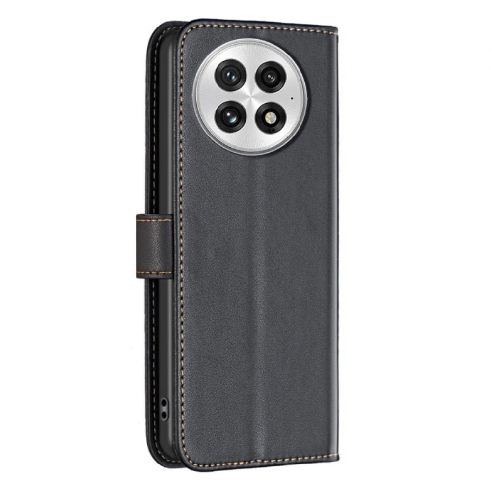 Kožený Kryt Na Oneplus 13 Klasická Barva Binfen