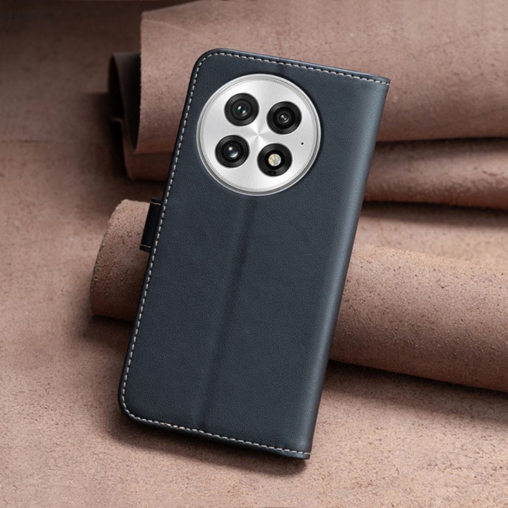 Kožený Kryt Na Oneplus 13 Klasická Barva Binfen