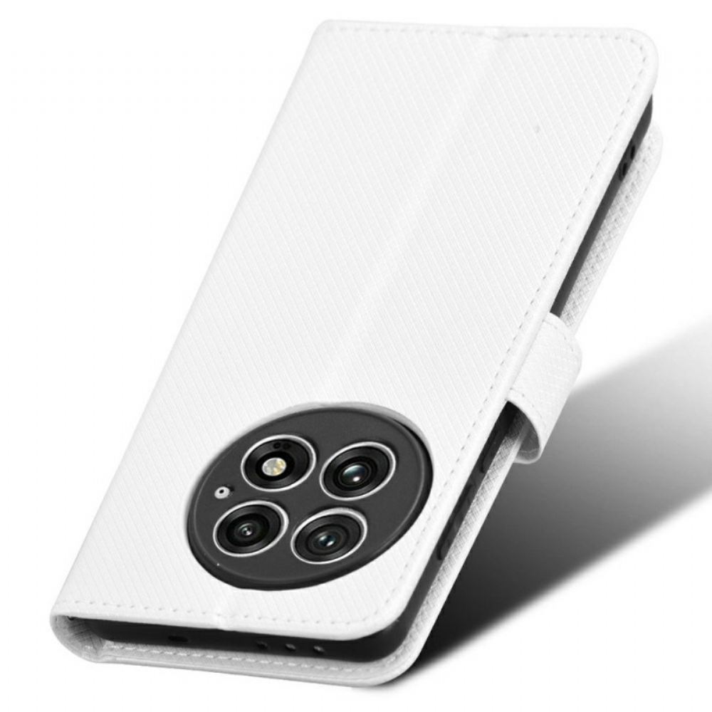 Kožený Kryt Oneplus 13 Diamantová Textura