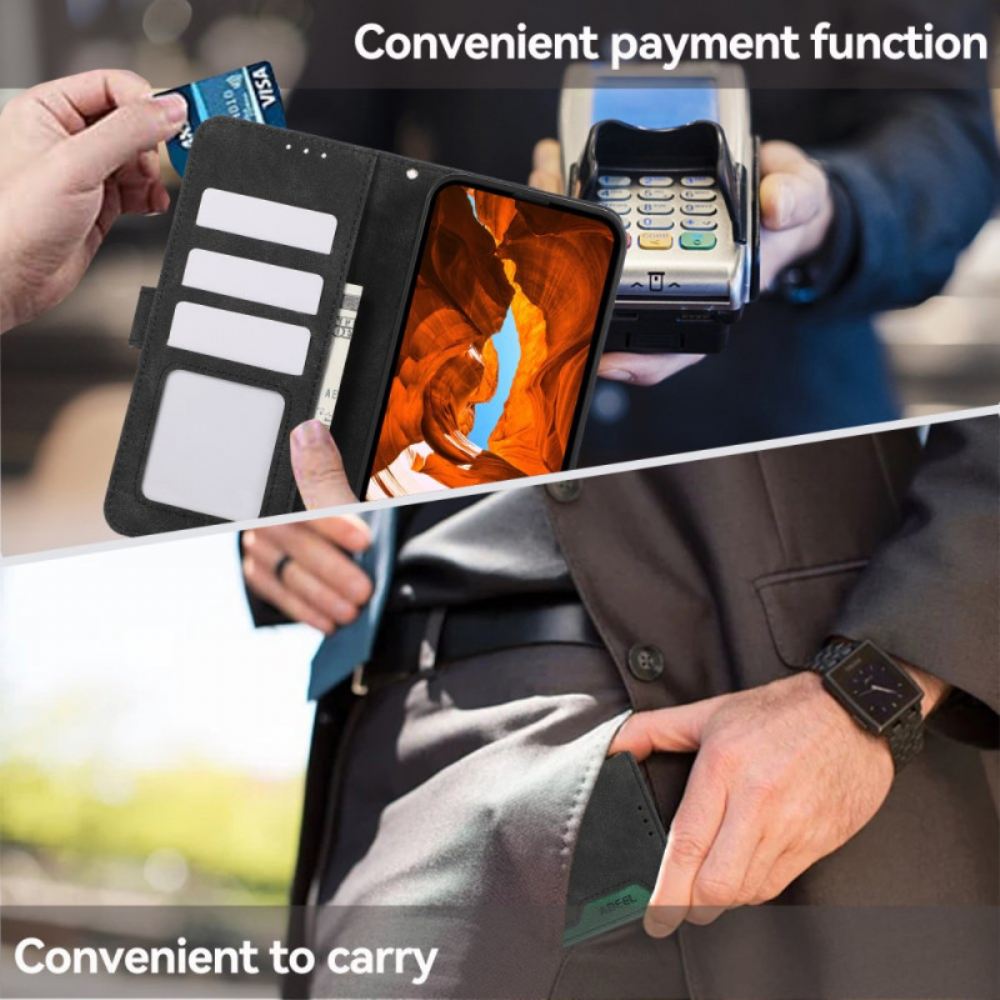 Kožený Kryt Oneplus 13 Dvoubarevný Semišový Efekt Abeel