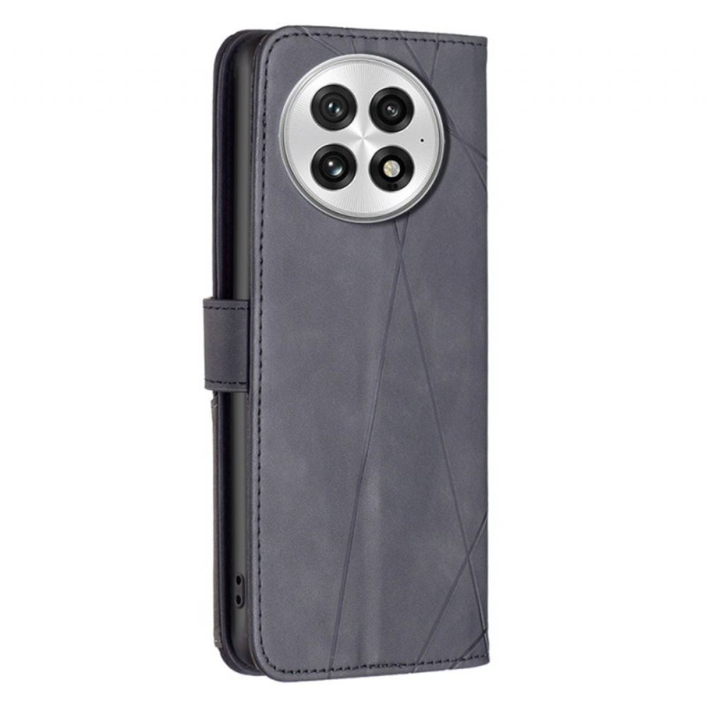 Kožený Kryt Oneplus 13 Geometrický Vzor Abeel