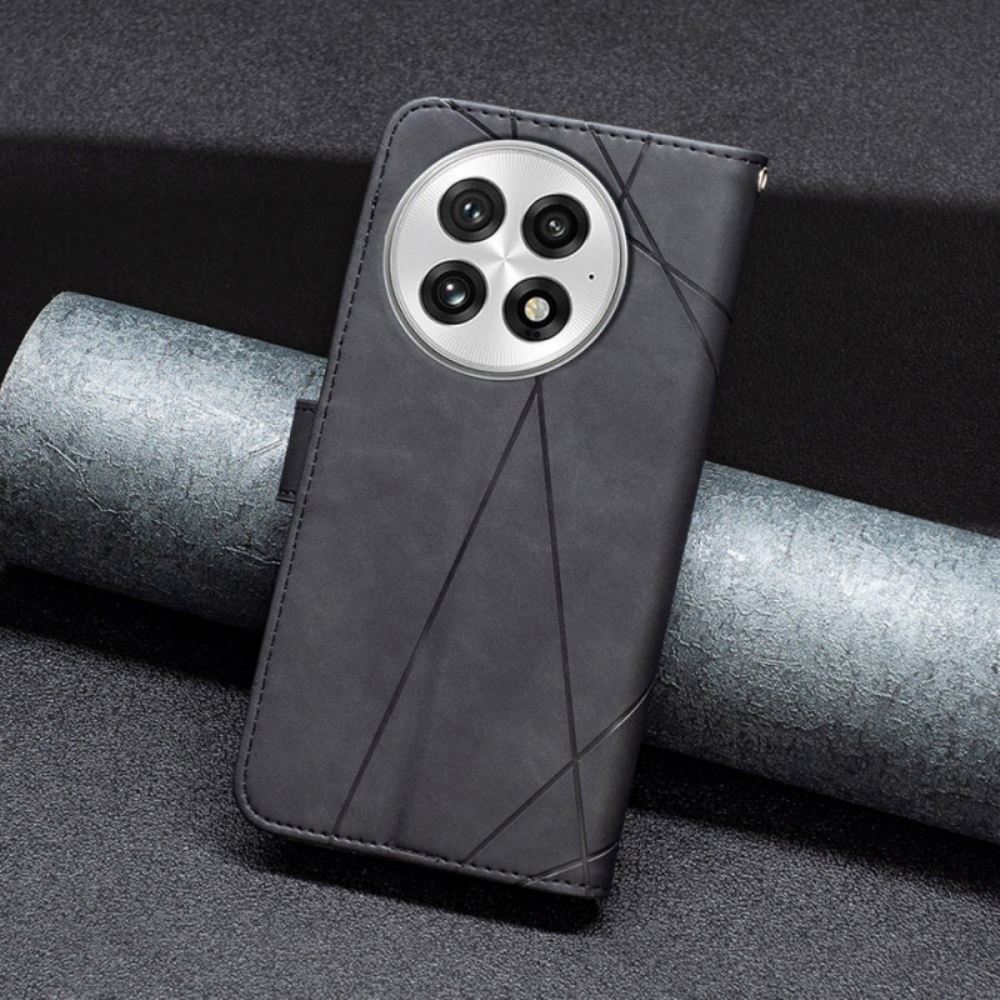 Kožený Kryt Oneplus 13 Geometrický Vzor Abeel