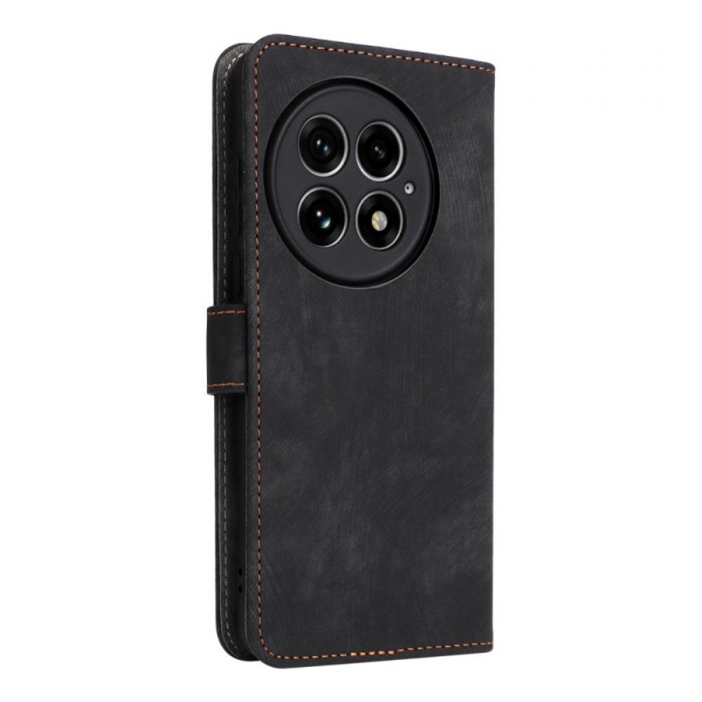 Peněženková Pouzdra Oneplus 13 Semišový Efekt S Rfid Ochranou