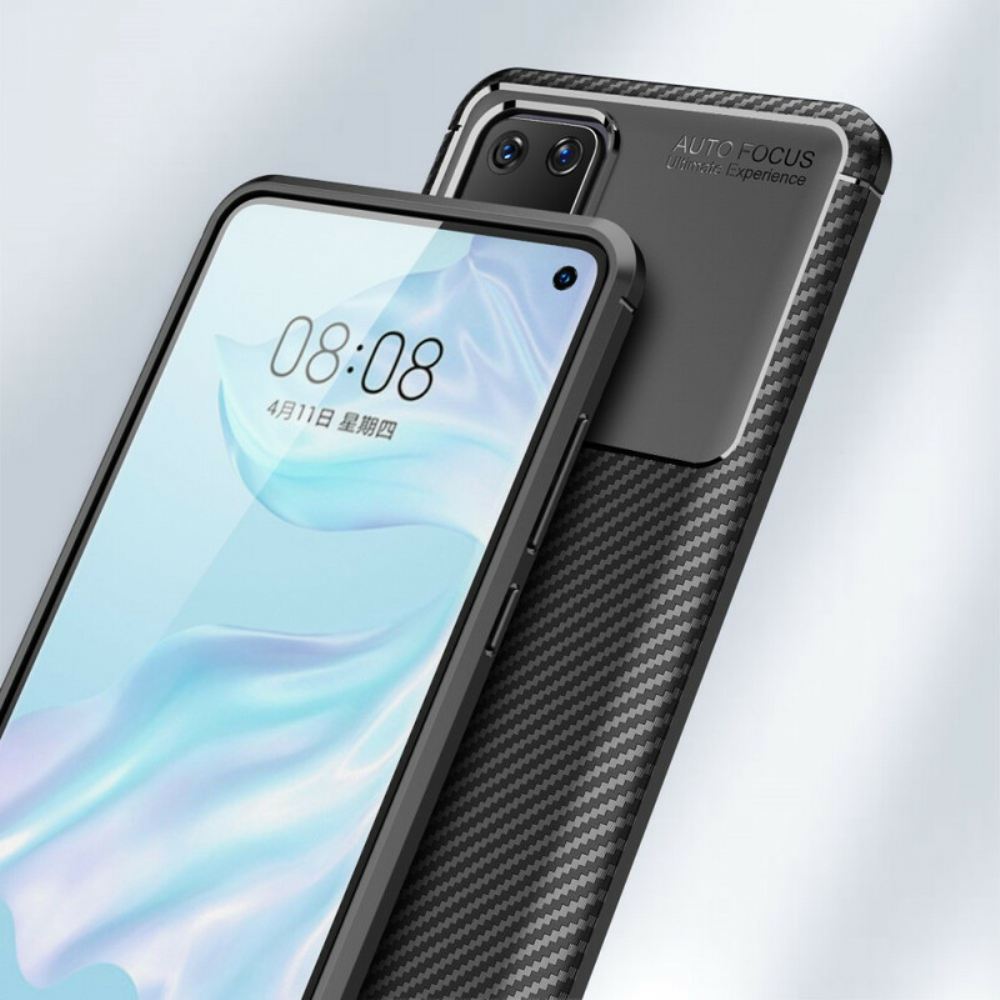 Kryt Na Huawei P40 Flexibilní Textura Uhlíkových Vláken