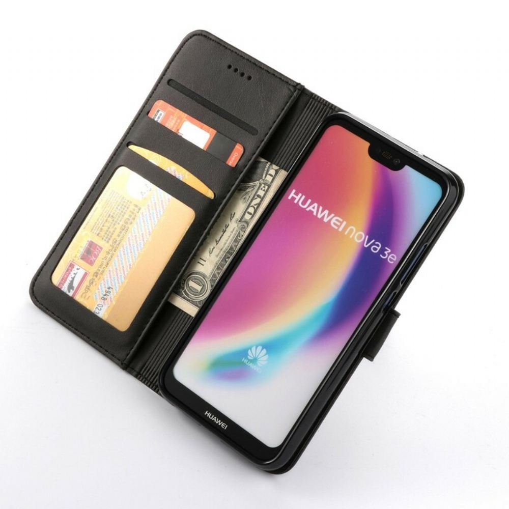 Flipové Pouzdro Na Huawei P20 Lite Kožený Efekt Lc.imeeke