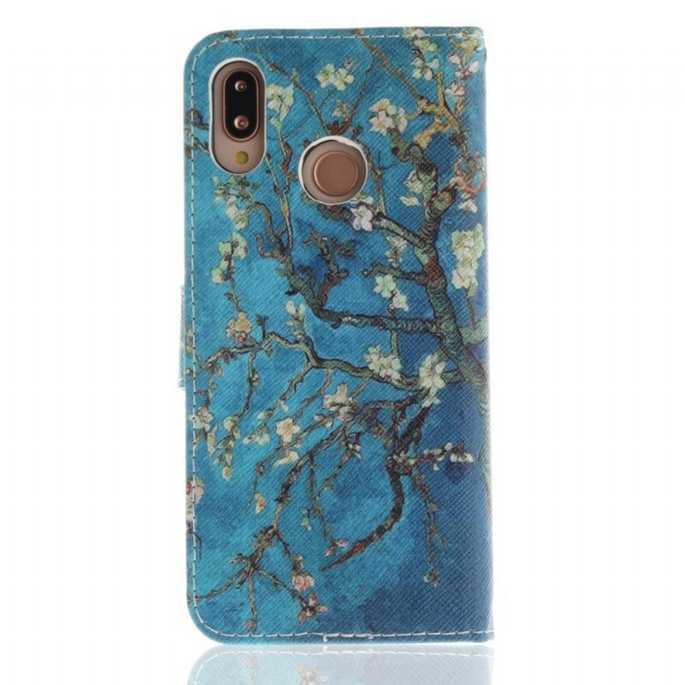 Flipové Pouzdro Na Huawei P20 Lite Květinový Strom Premium