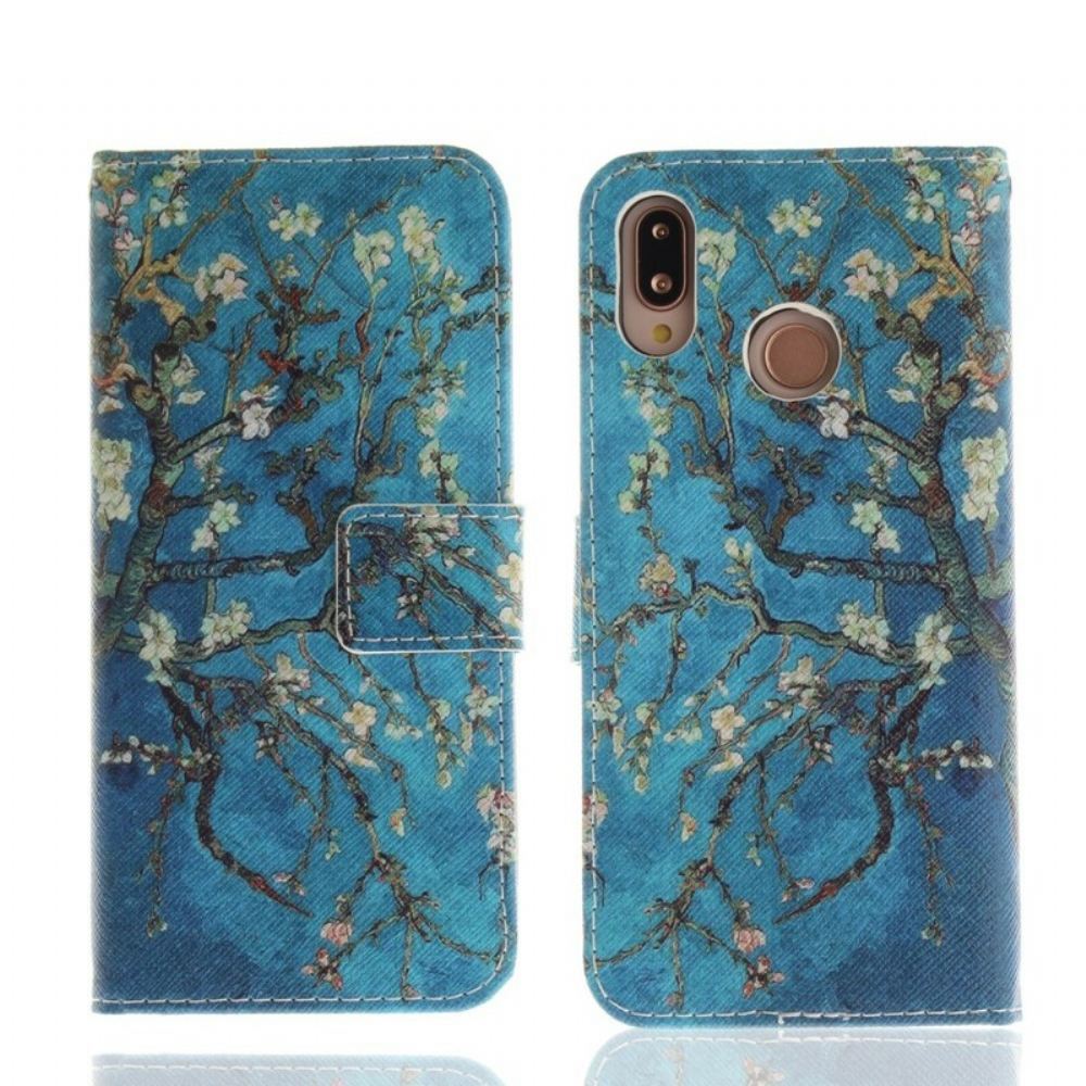 Flipové Pouzdro Na Huawei P20 Lite Květinový Strom Premium