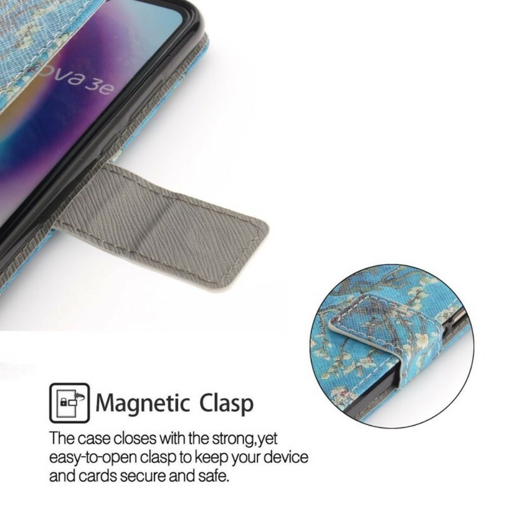 Flipové Pouzdro Na Huawei P20 Lite Květinový Strom Premium