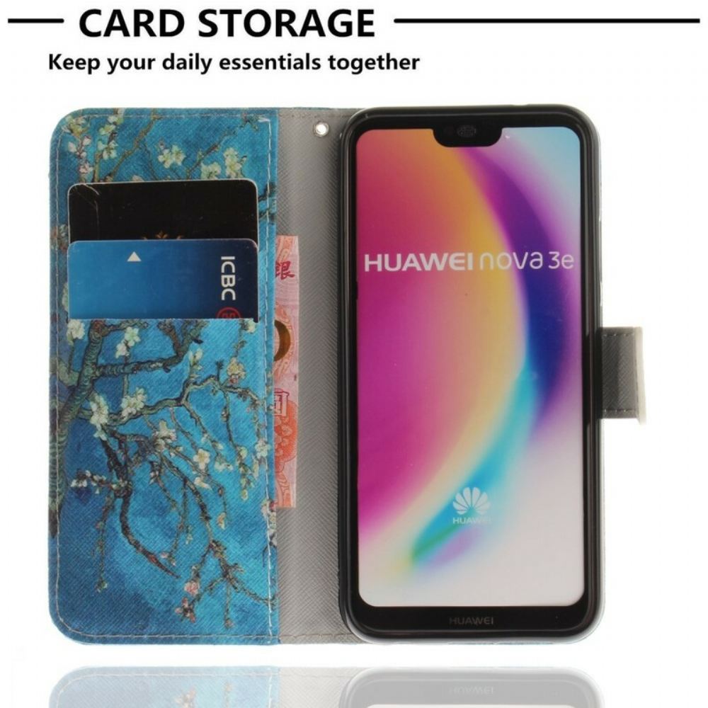Flipové Pouzdro Na Huawei P20 Lite Květinový Strom Premium