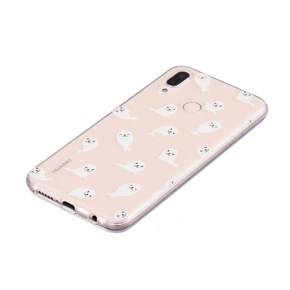 Kryty Na Mobil Na Huawei P20 Lite Zábava S Průhlednými Lachtany