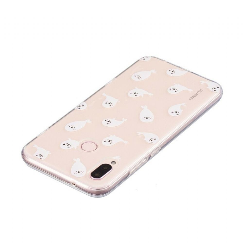 Kryty Na Mobil Na Huawei P20 Lite Zábava S Průhlednými Lachtany