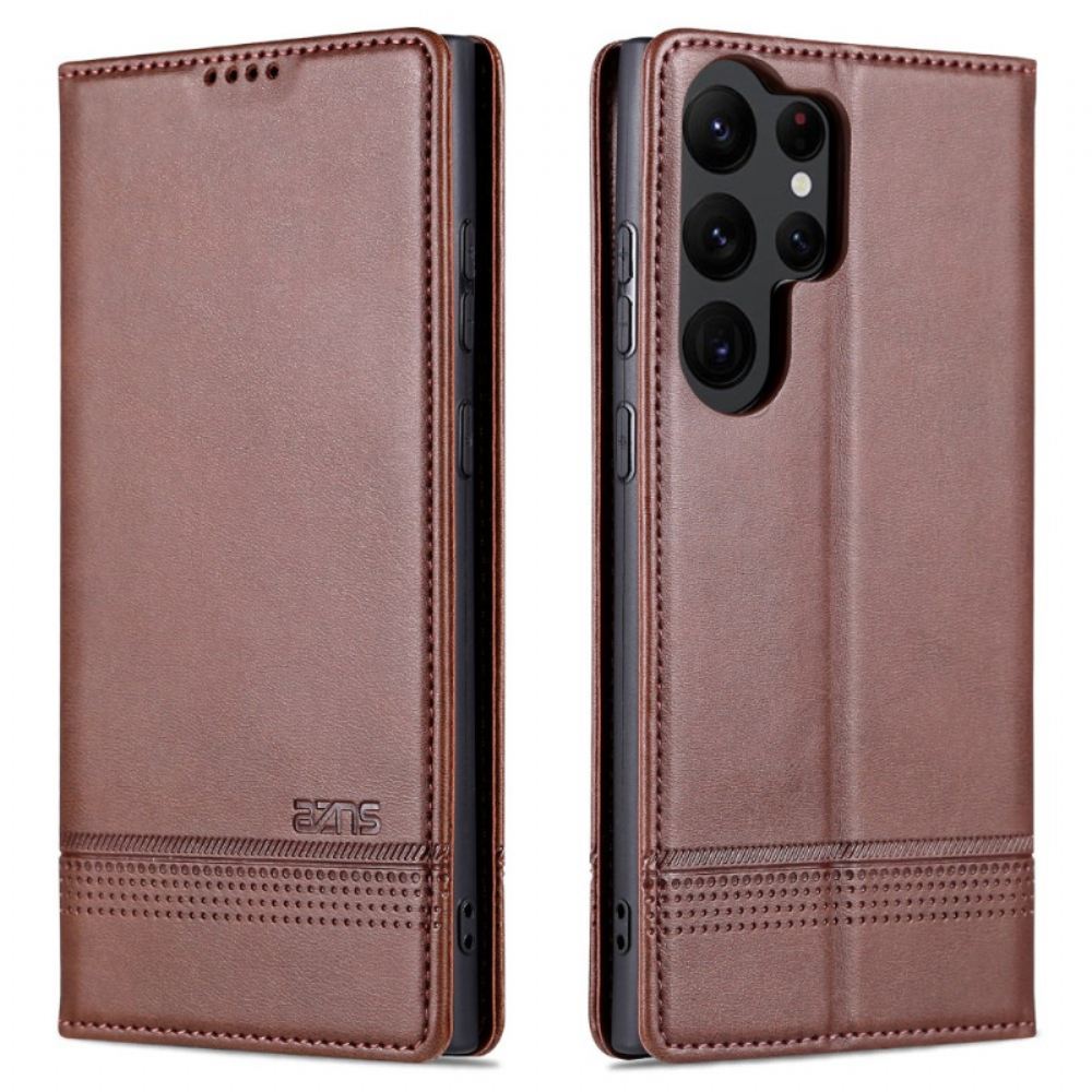 Kožené Pouzdro Folio Na Samsung Galaxy S24 Ultra 5g Azns