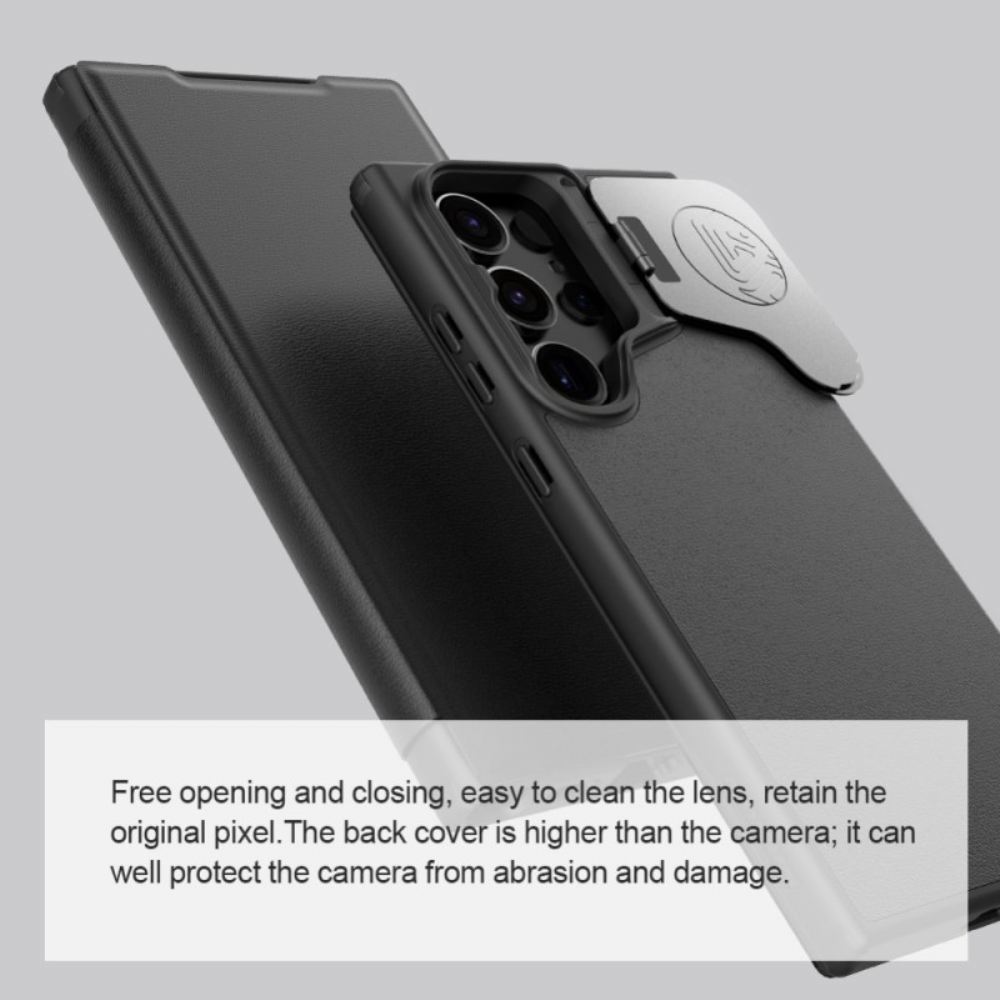 Kožené Pouzdro Folio Na Samsung Galaxy S24 Ultra 5g Qin Prop Nillkin