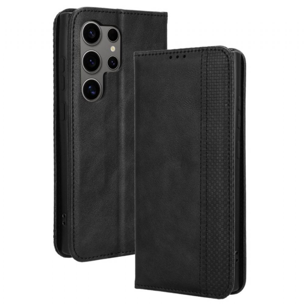 Kožené Pouzdro Folio Na Samsung Galaxy S24 Ultra 5g Vintage Design