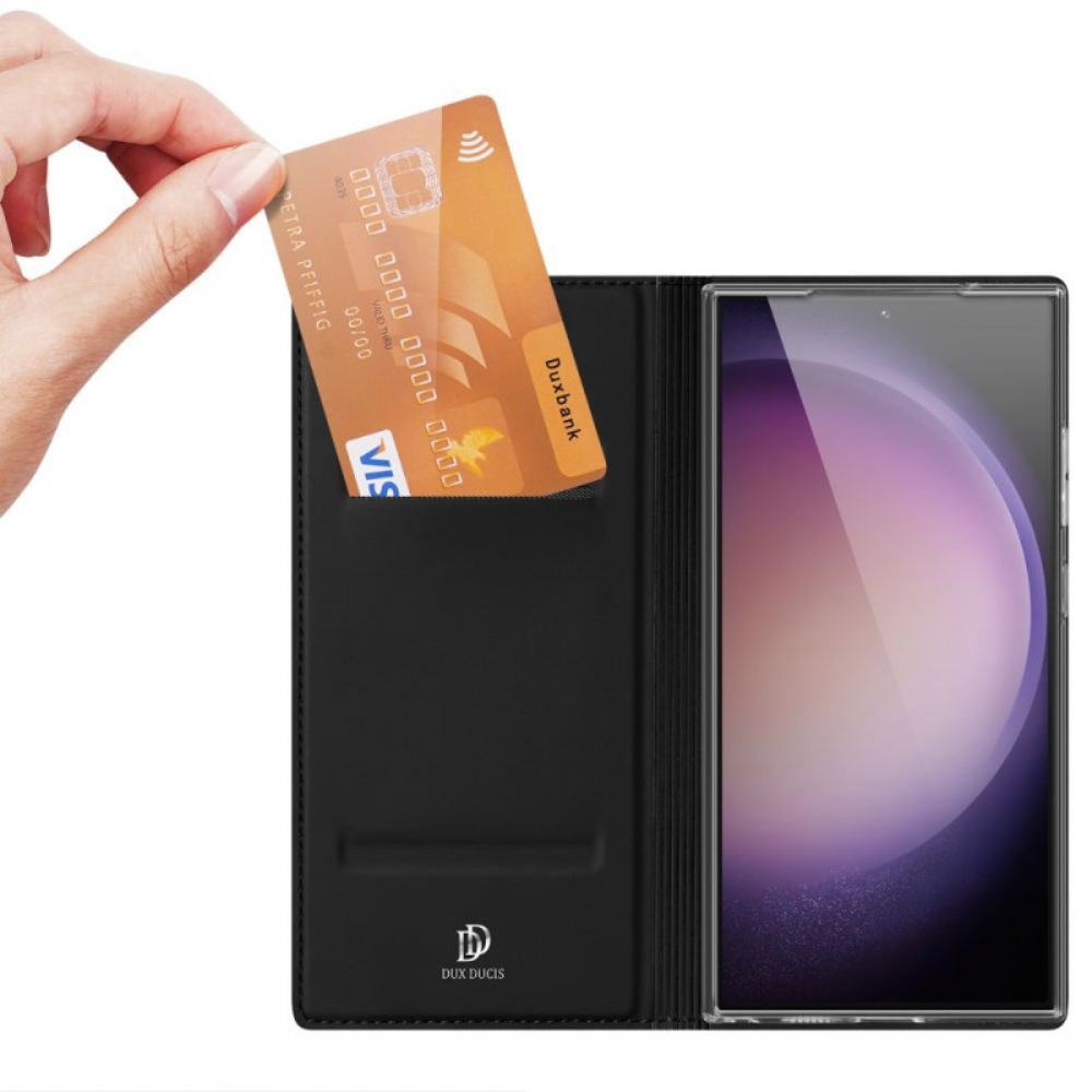 Kožené Pouzdro Samsung Galaxy S24 Ultra 5g Kryty Na Mobil Skin Pro Series Dux Ducis