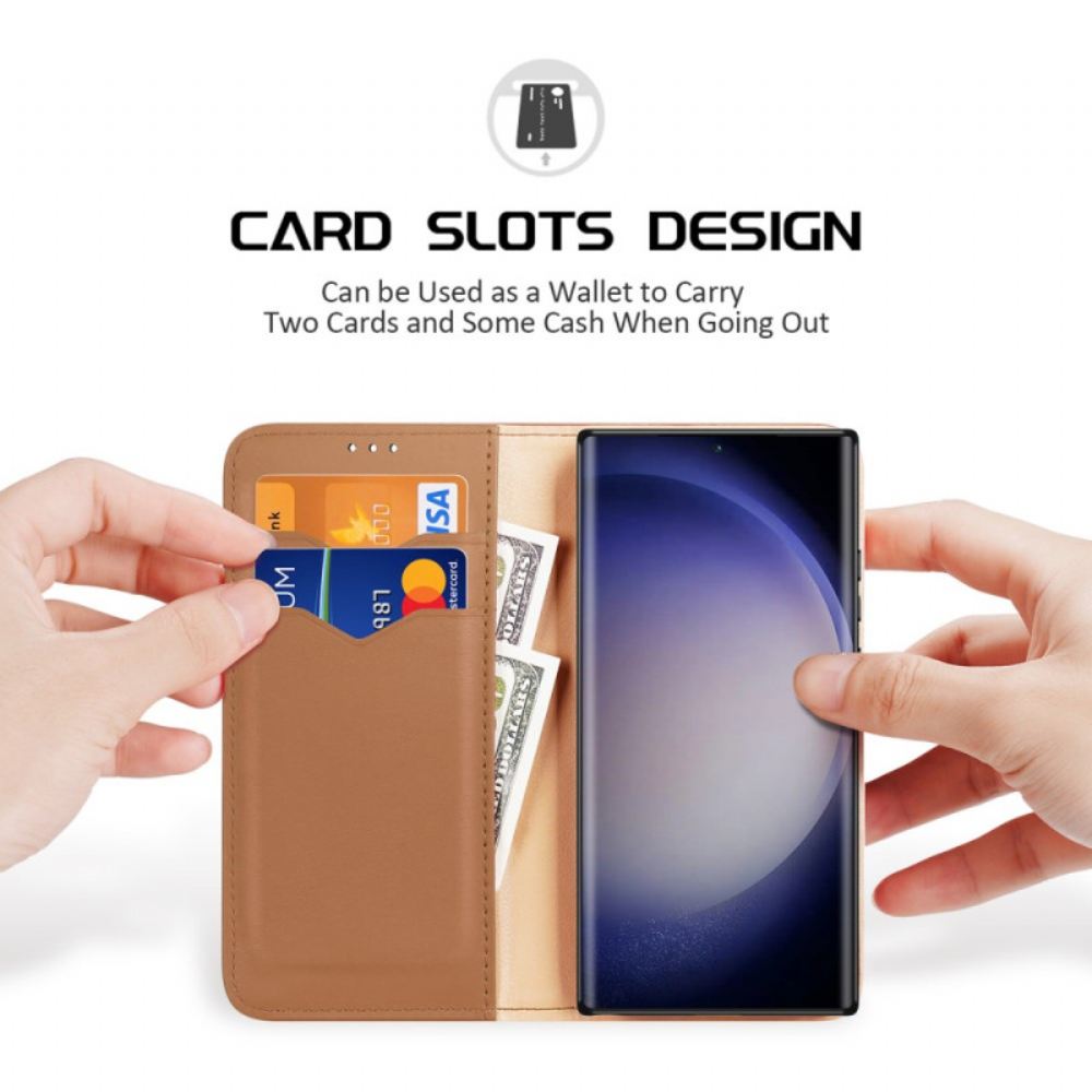 Kožené Pouzdro Samsung Galaxy S24 Ultra 5g Kryty Na Mobil Řada Hivo Dux Ducis