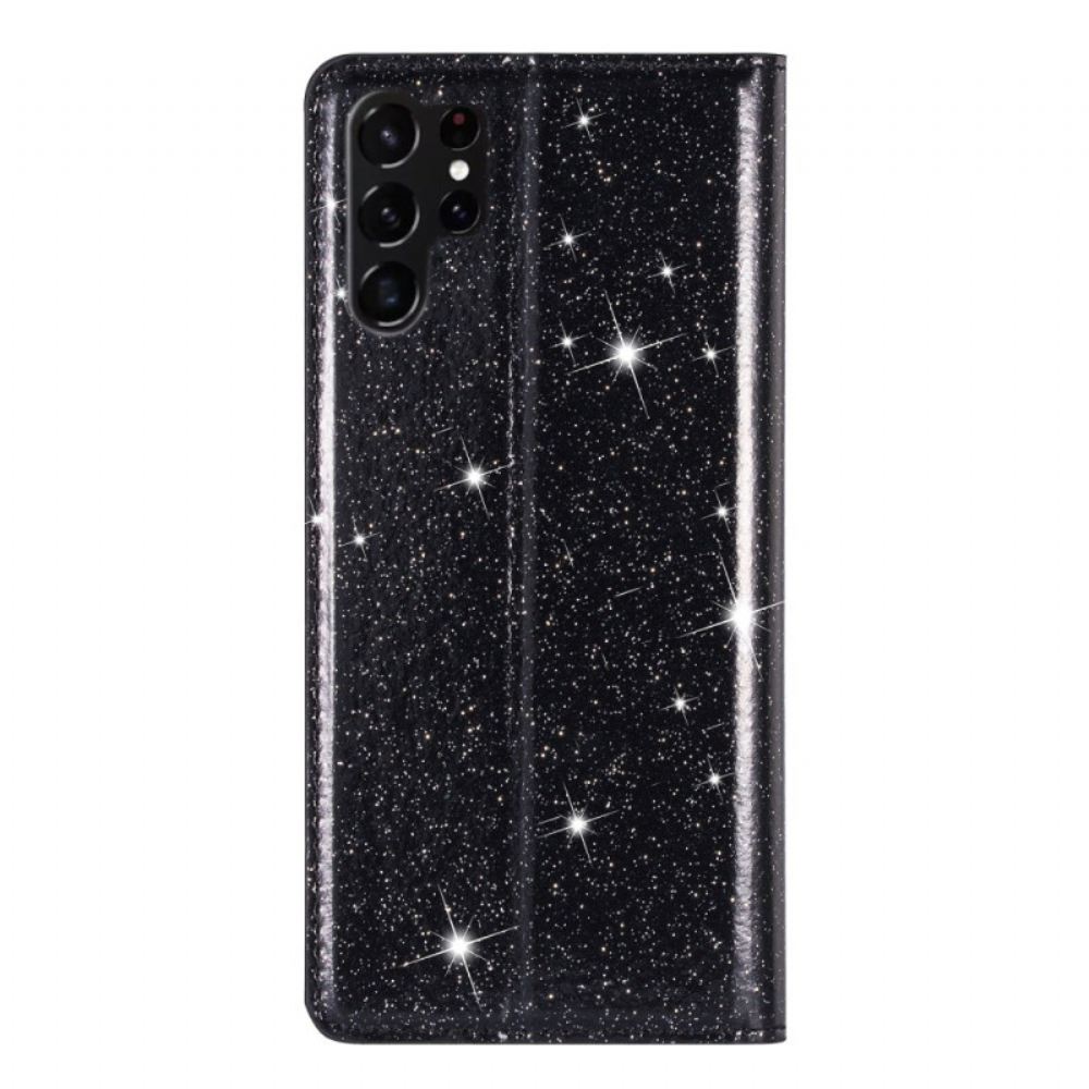 Kožené Pouzdro Samsung Galaxy S24 Ultra 5g Třpytky