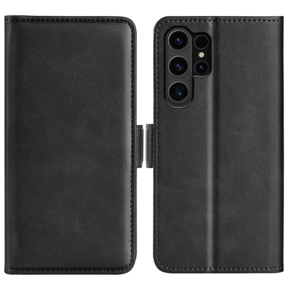 Kožený Kryt Samsung Galaxy S24 Ultra 5g Dvojité Zapínání