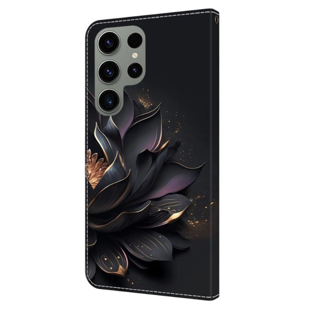 Kožený Kryt Samsung Galaxy S24 Ultra 5g Fialový Lotos