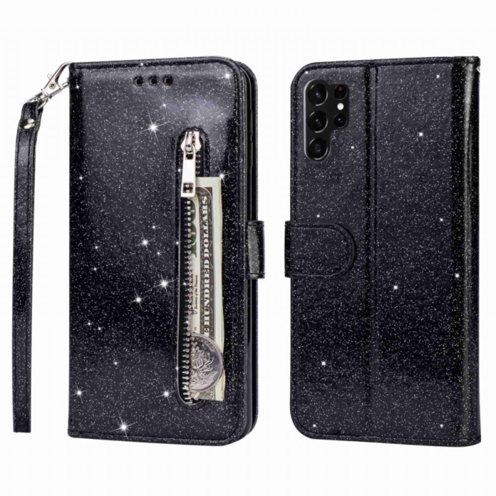 Kožený Kryt Samsung Galaxy S24 Ultra 5g Flitry A Řemínek