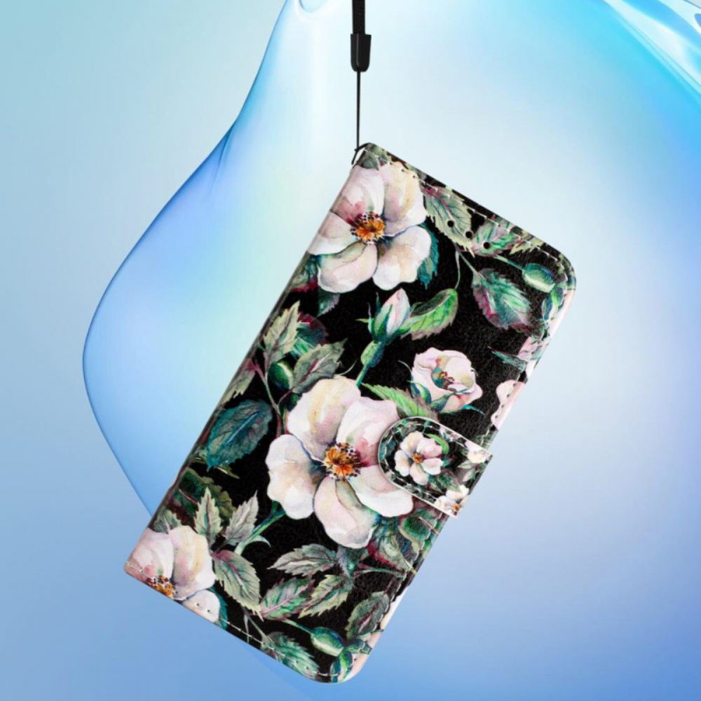 Kožený Kryt Samsung Galaxy S24 Ultra 5g Lanière Magnolias