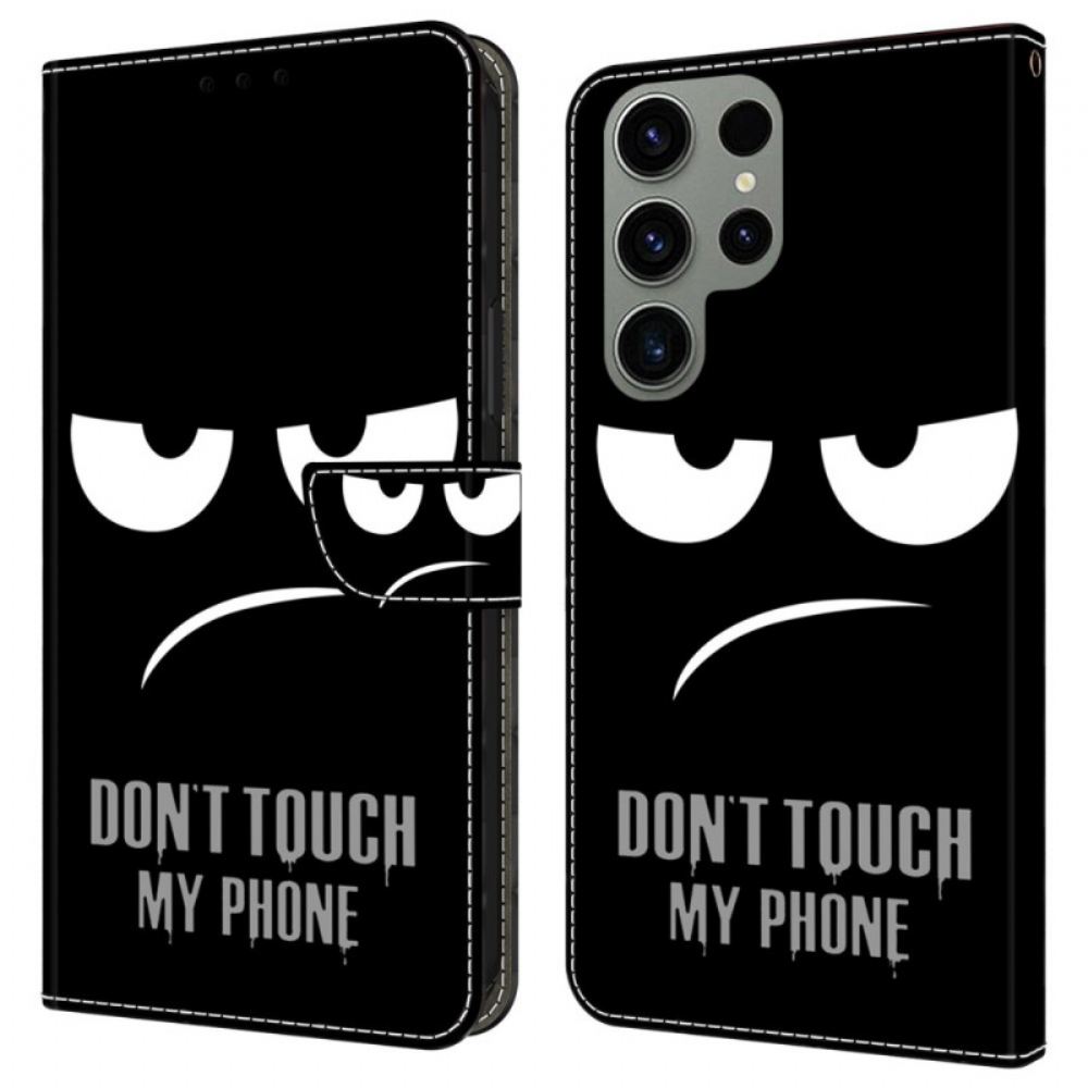 Kožený Kryt Samsung Galaxy S24 Ultra 5g Nedotýkejte Se Mého Telefonu
