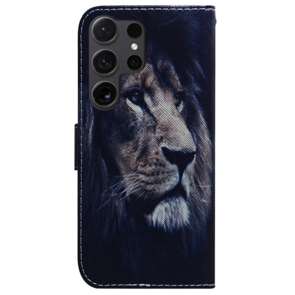 Kožený Kryt Samsung Galaxy S24 Ultra 5g Snící Lev