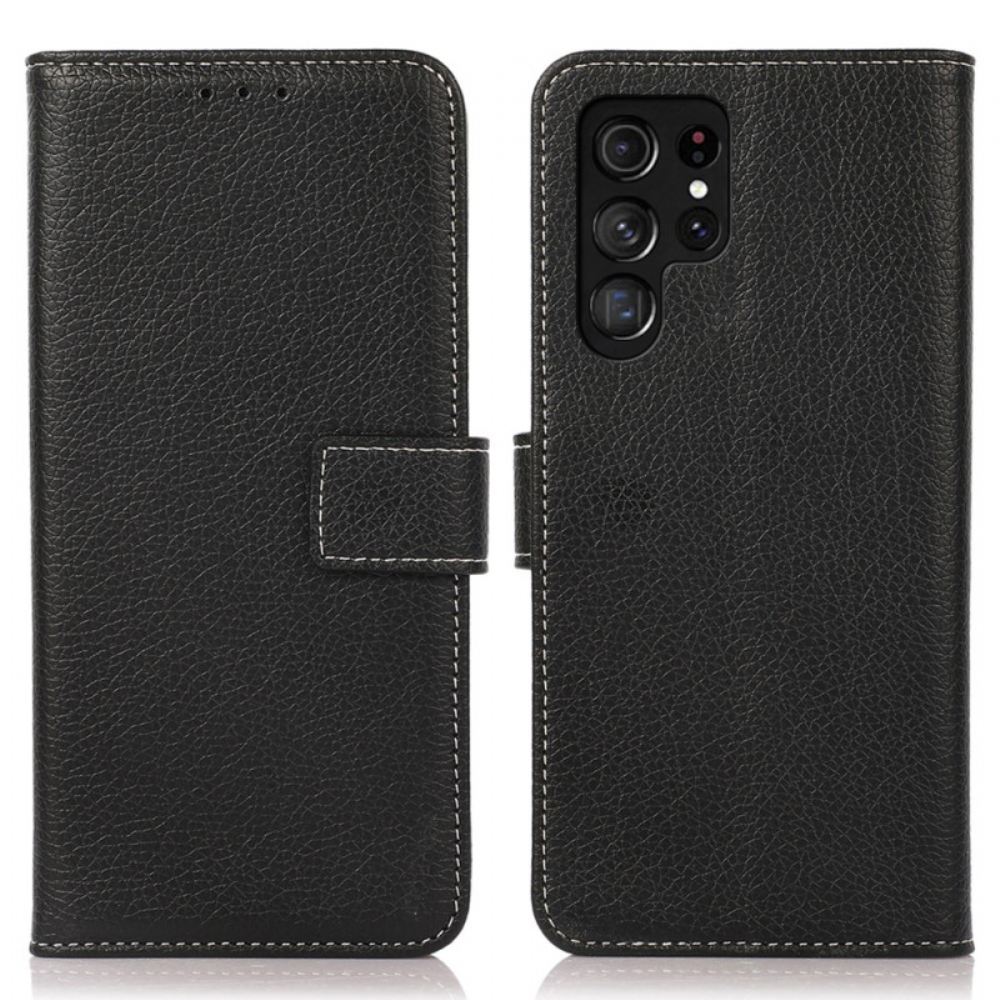 Kožený Kryt Samsung Galaxy S24 Ultra 5g Textura Litchi