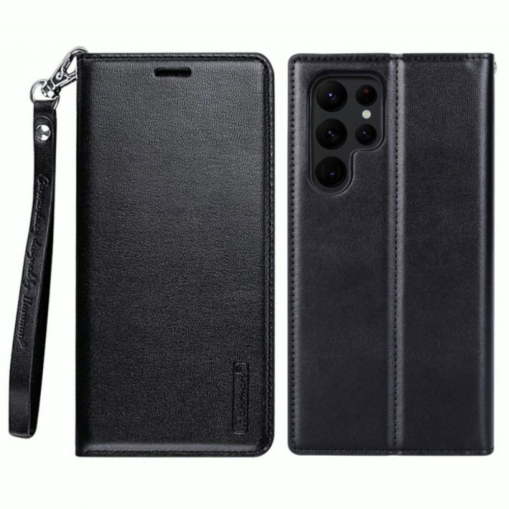 Kožený Kryt Samsung Galaxy S24 Ultra 5g Řada Minuo Hanman