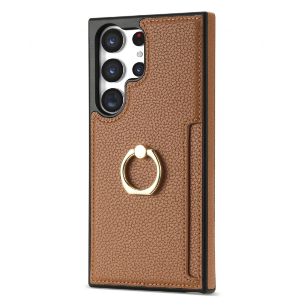 Kryt Samsung Galaxy S24 Ultra 5g S Podporou Ring A Peněženka