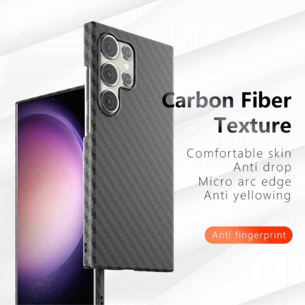 Kryt Samsung Galaxy S24 Ultra 5g Textura Uhlíkových Vláken