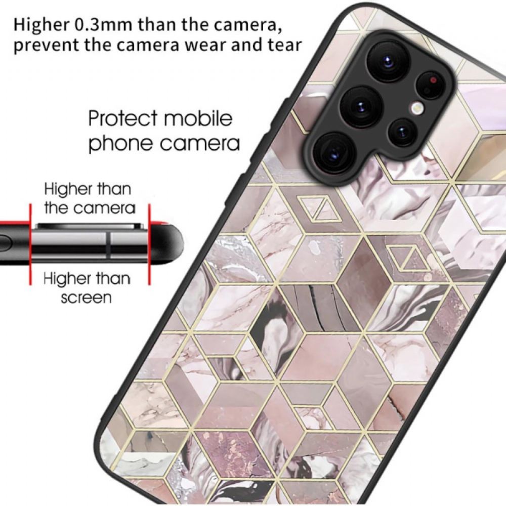 Kryt Samsung Galaxy S24 Ultra 5g Tvrzené Sklo S Mramorovým Vzorem