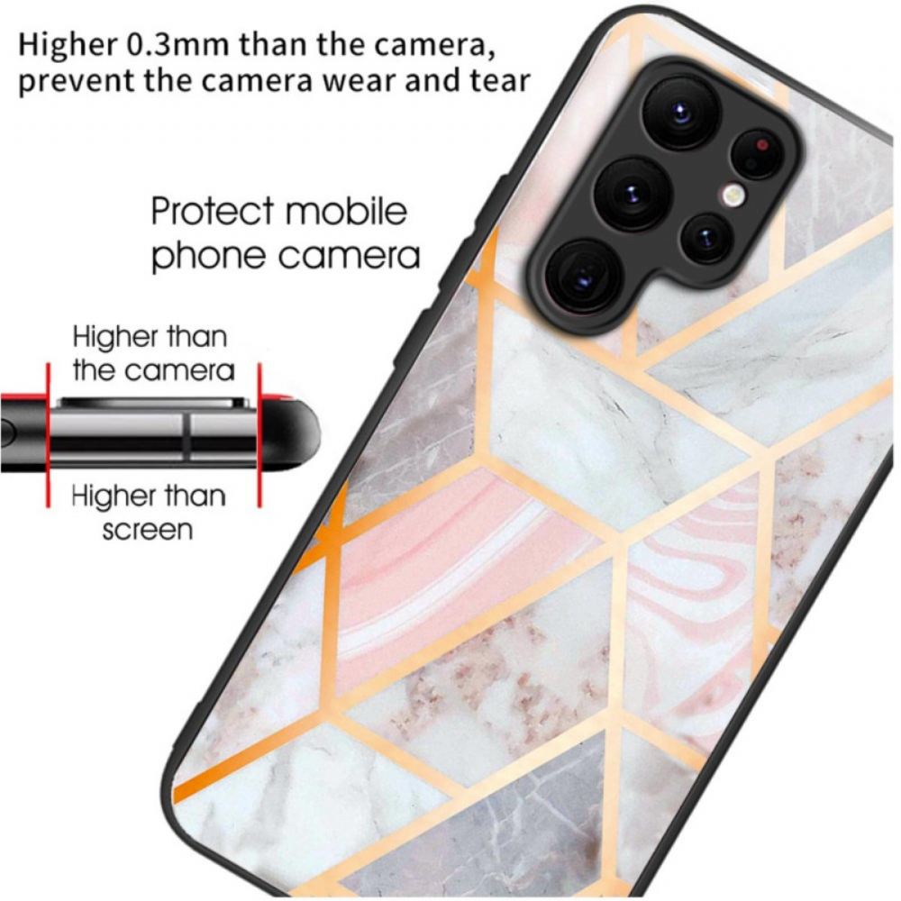 Kryt Samsung Galaxy S24 Ultra 5g Tvrzené Sklo Z Růžového Mramoru
