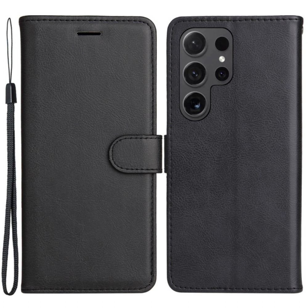 Peněženková Pouzdra Samsung Galaxy S24 Ultra 5g Kryty Na Mobil Jednobarevné S Páskem