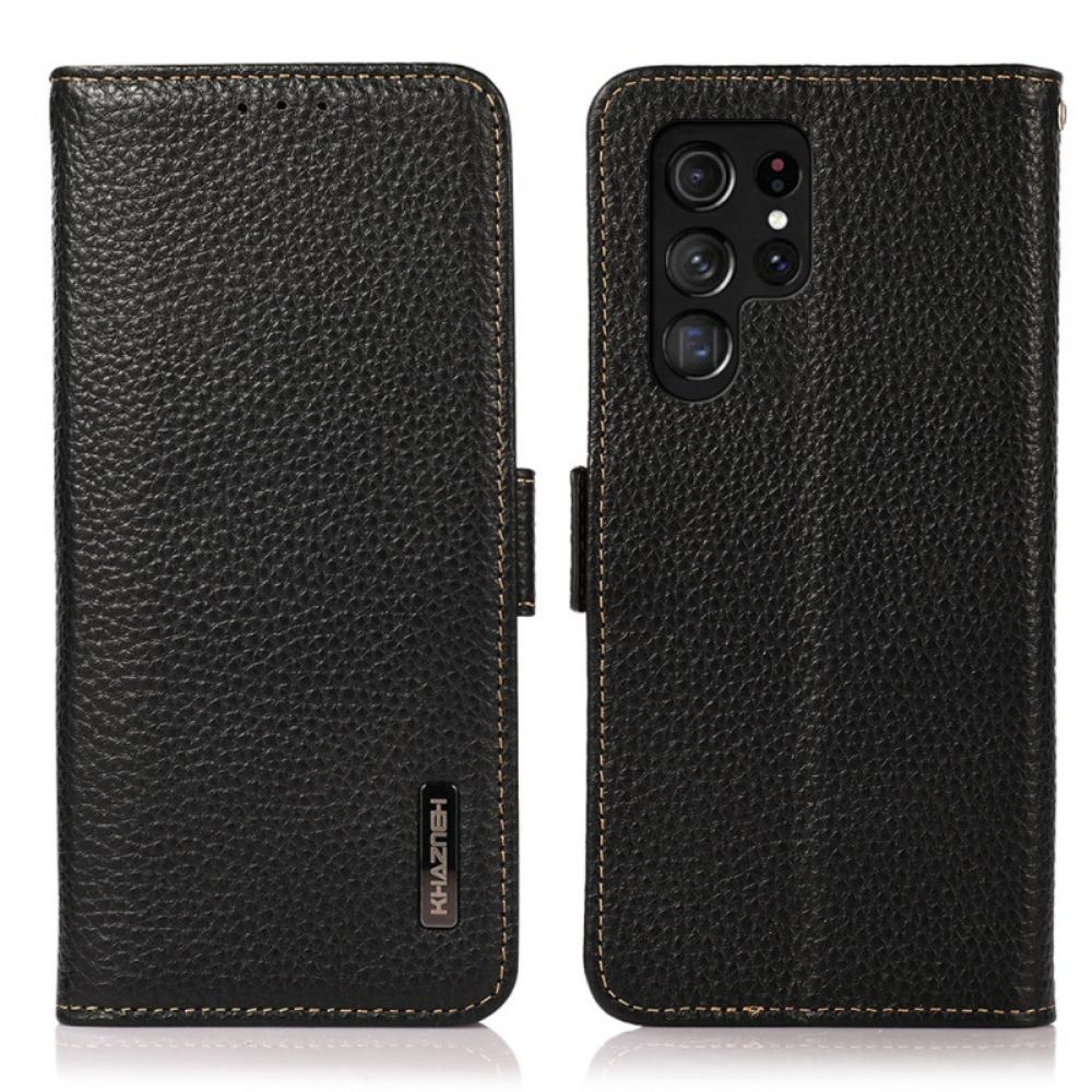 Peněženková Pouzdra Samsung Galaxy S24 Ultra 5g Kryty Na Mobil Khazneh Litchi Kůže