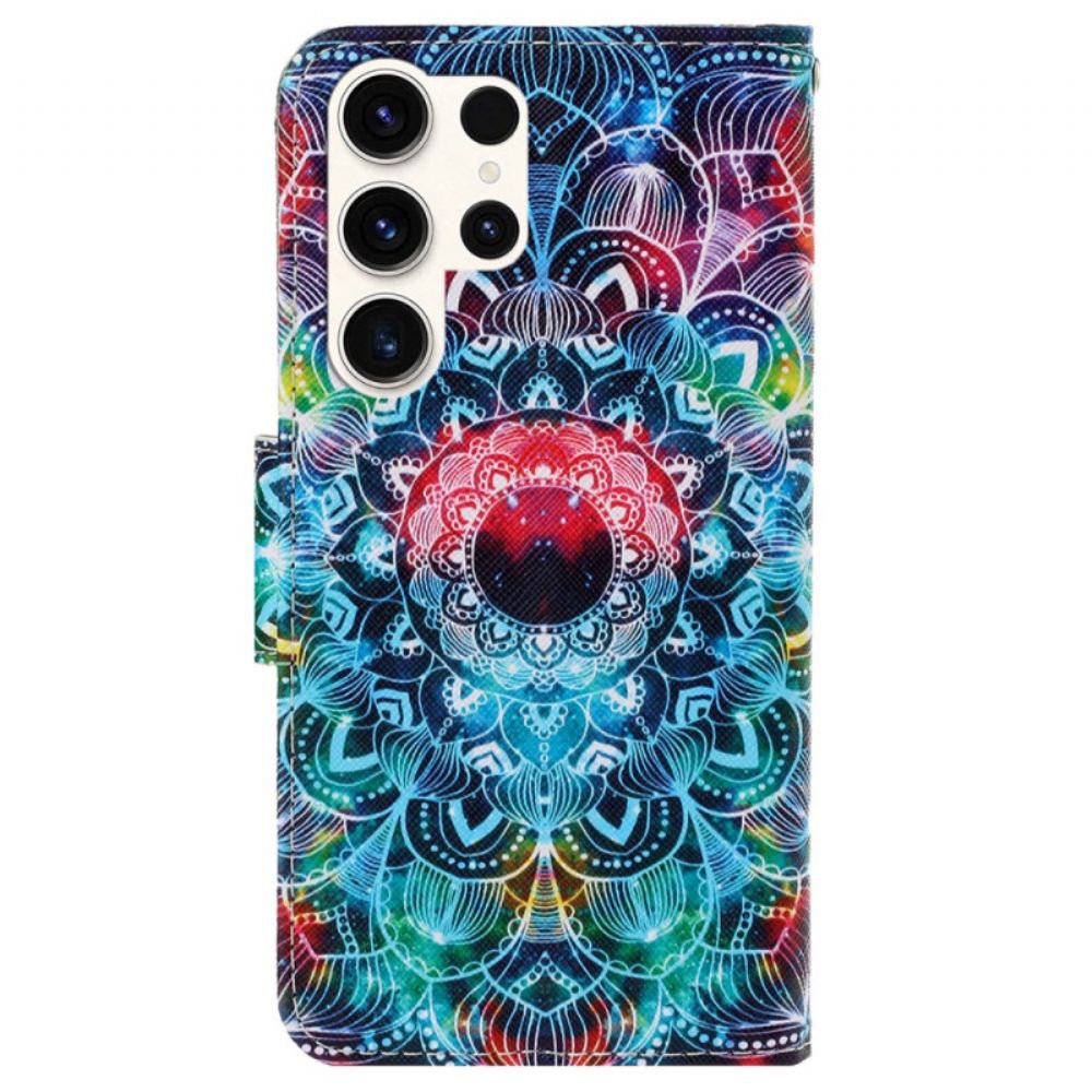 Peněženková Pouzdra Samsung Galaxy S24 Ultra 5g Kryty Na Mobil Mandala S Popruhem