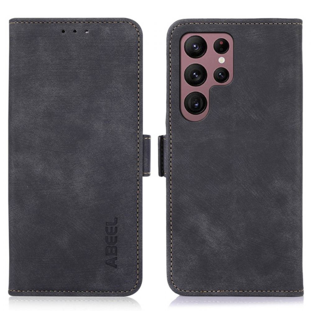 Peněženková Pouzdra Samsung Galaxy S24 Ultra 5g Kryty Na Mobil Retro Abeel