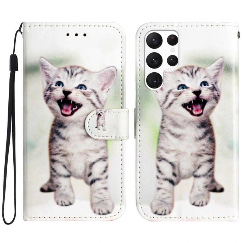 Peněženková Pouzdra Samsung Galaxy S24 Ultra 5g Kryty Na Mobil Tanga Cat