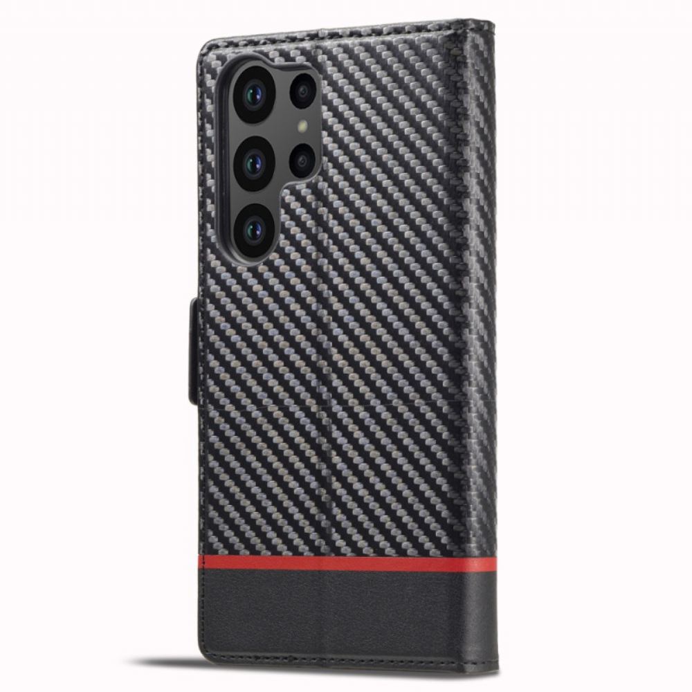 Peněženková Pouzdra Samsung Galaxy S24 Ultra 5g Kryty Na Mobil Uhlíkové Vlákno Lc.imeeke