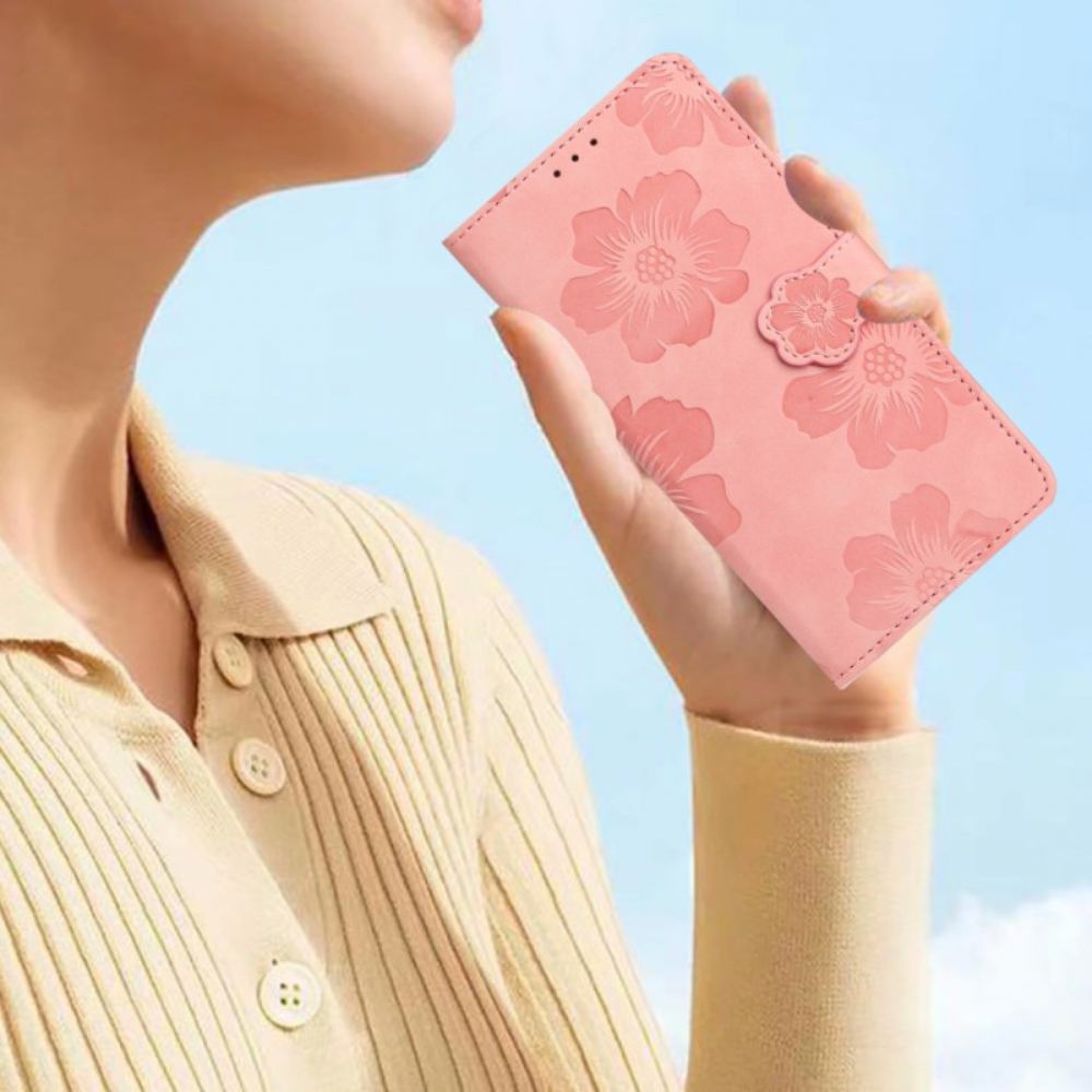 Peněženková Pouzdra Samsung Galaxy S24 Ultra 5g Květinové S Popruhem