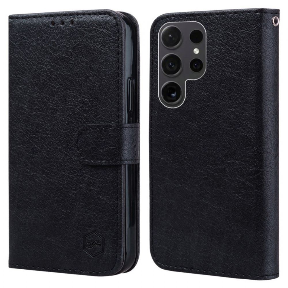 Peněženková Pouzdra Samsung Galaxy S24 Ultra 5g Retro Efekt